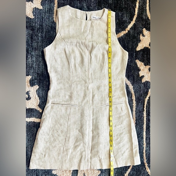 Reformation Citron Linen Dress Sandy Stripe Size 2 - Picture 5 of 9